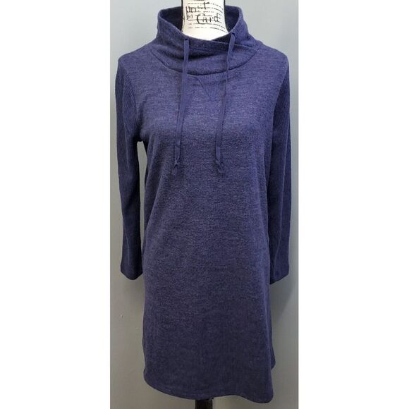 Karen Neuburger Dresses & Skirts - Karen Neuburger Live Love Lounge Sweater Dress Womens Small Navy Knit Drawstring